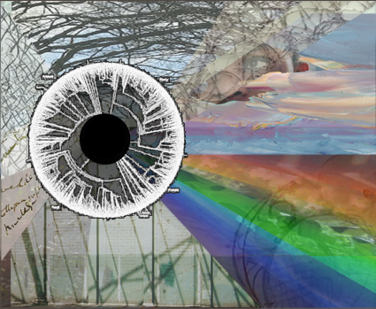 Vision through trees, mapping thoughts. Promotional image for Second Sight exhibition.