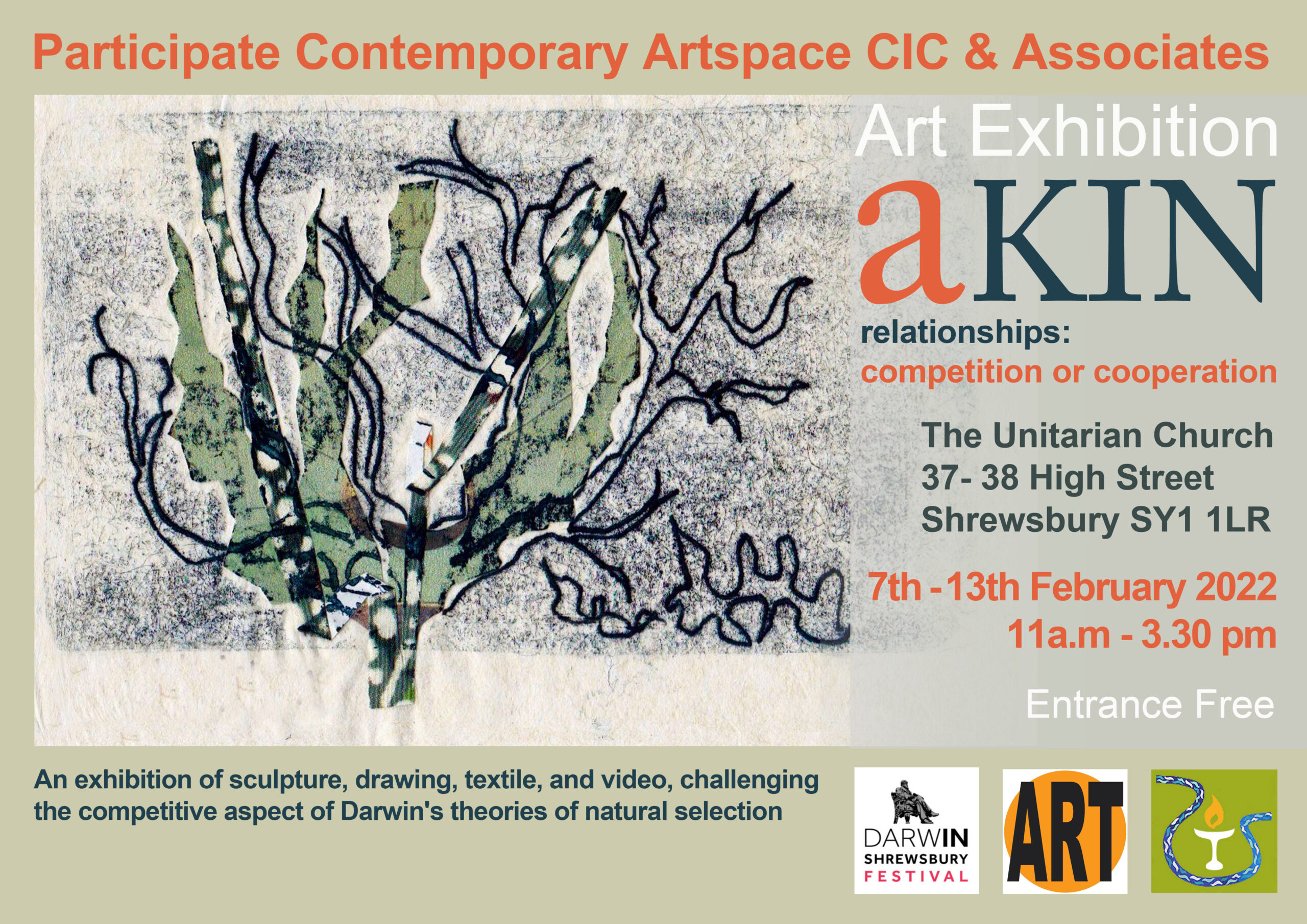 Poster for a-Kin exhibition
