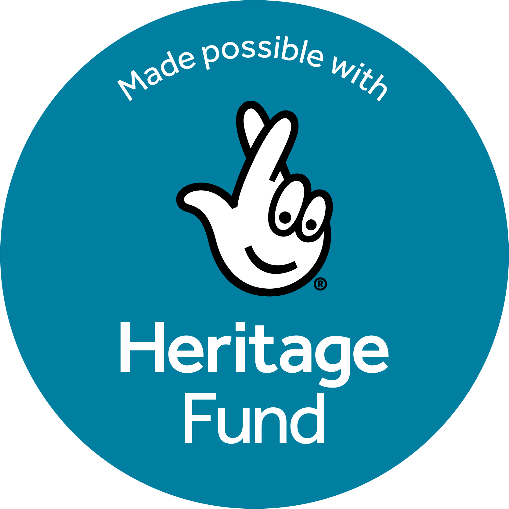 blue circle made possiblewith hertiage fund logo